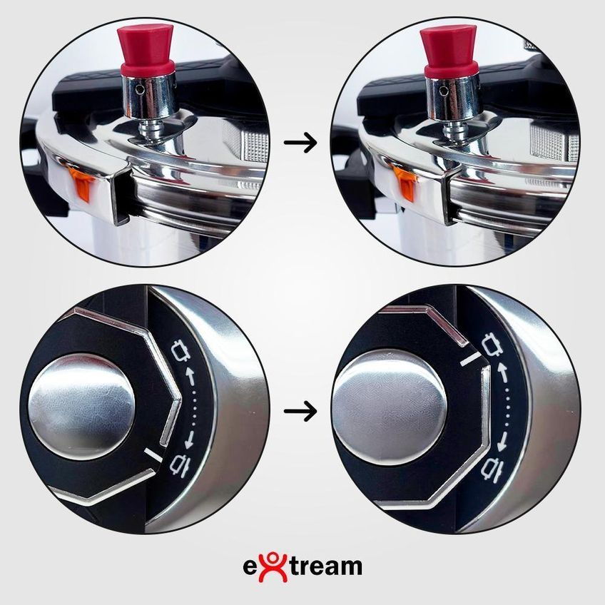 Panela De Pressão Securelock Pro Extream Aço Inox 8l Fechamento Externo - imagem 2