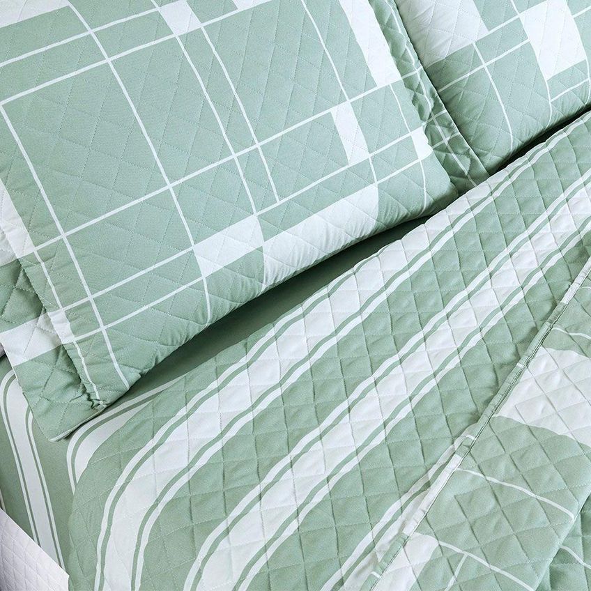 Cobre Leito Elyte King 3 Peças 100% Poliéster Matelassê Dupla Face Branco - imagem 3