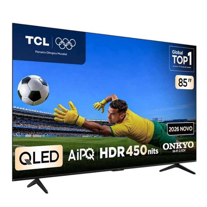 Smart TV TCL P7L 85 Polegadas 4K Ultra HD QLED Preto Google TV Bivolt - imagem 5