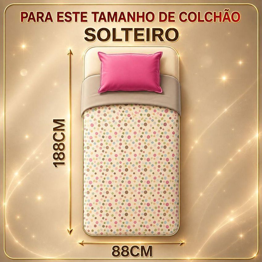 Lençol Avulso Quality Solteiro Micropercal 600 Fios Macio Sem Elástico Palha - imagem 3