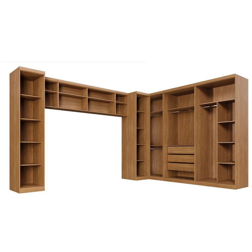 Guarda Roupa Modulado Linha Dallas 9 Portas De Bater 3 Gavetas Mdp Cinamomo Benetil Móveis - imagem 4