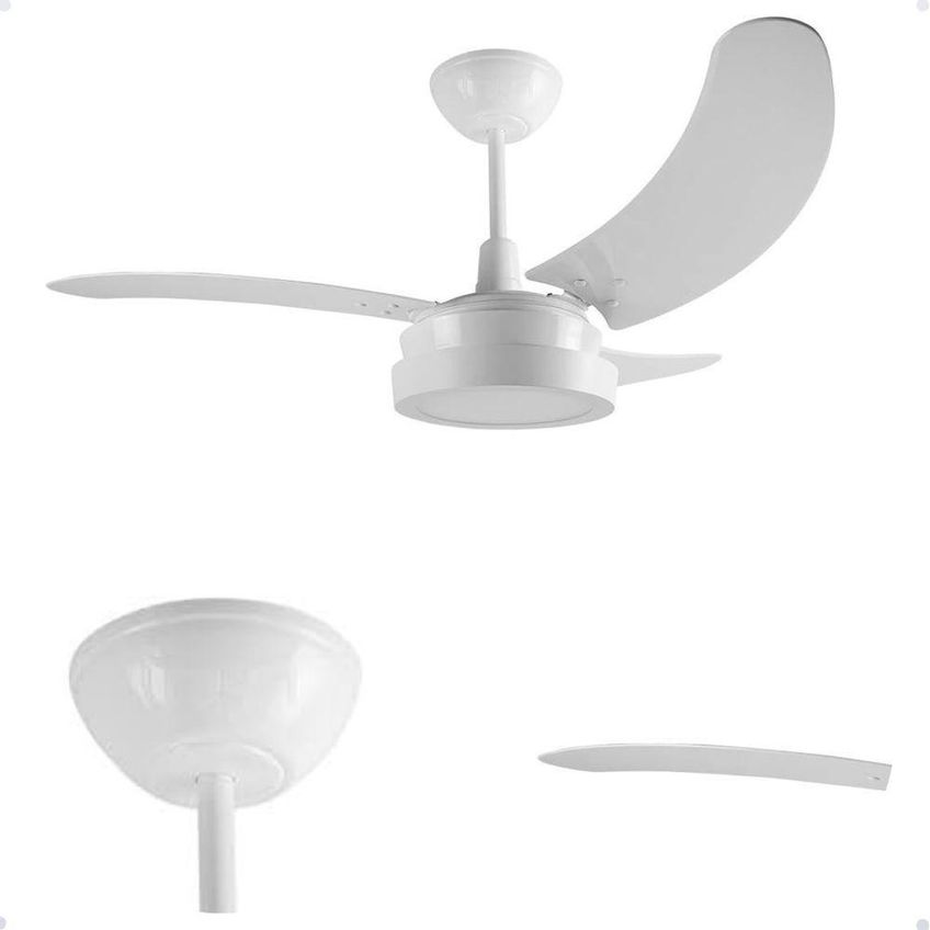 Ventilador De Teto Tron Max Led 130w 120cm 3 Pás Branco 110v - imagem 5