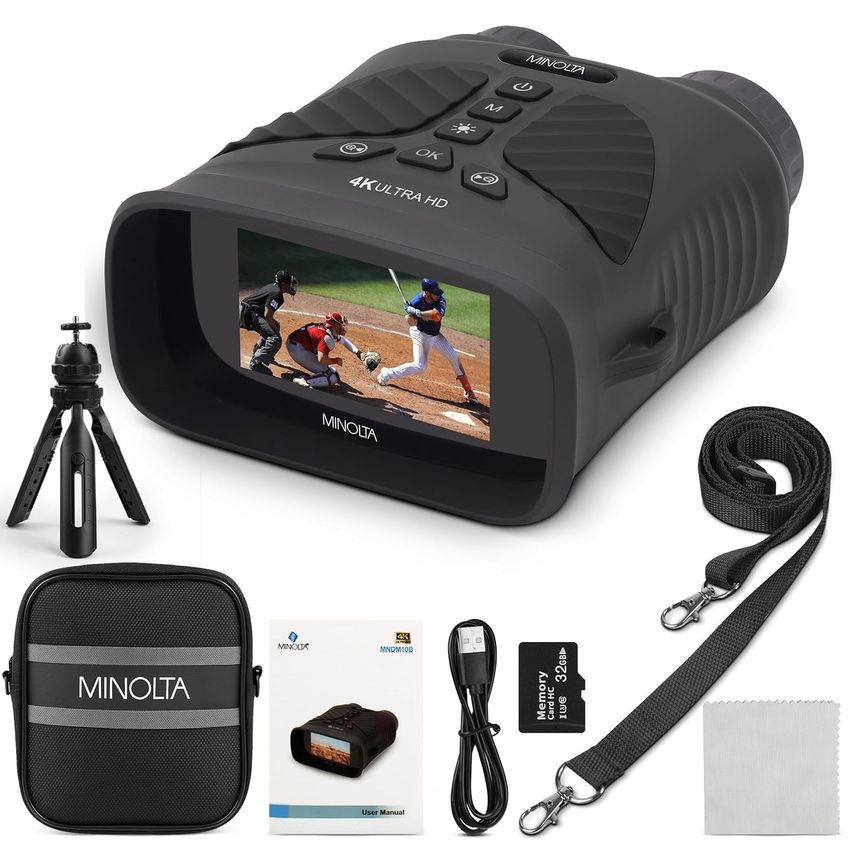 Monocular Minolta 10x25 Visão Noturna Com Câmera Digital 4k - imagem 2