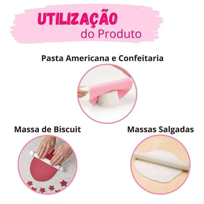 Rolo Antiaderente De 30cm Com Anéis Niveladores De Massa - imagem 3