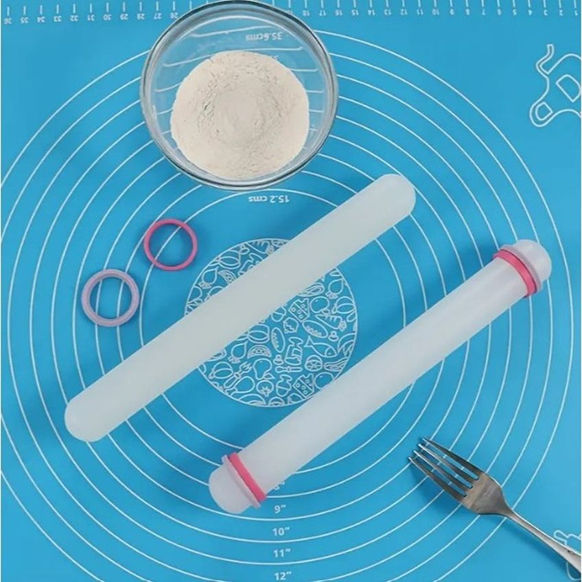 Rolo Antiaderente De 30cm Com Anéis Niveladores De Massa - imagem 5