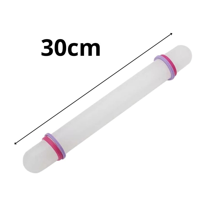 Rolo De Abrir Massa Antiaderente Confeitaria E Biscuit 30cm - imagem 3