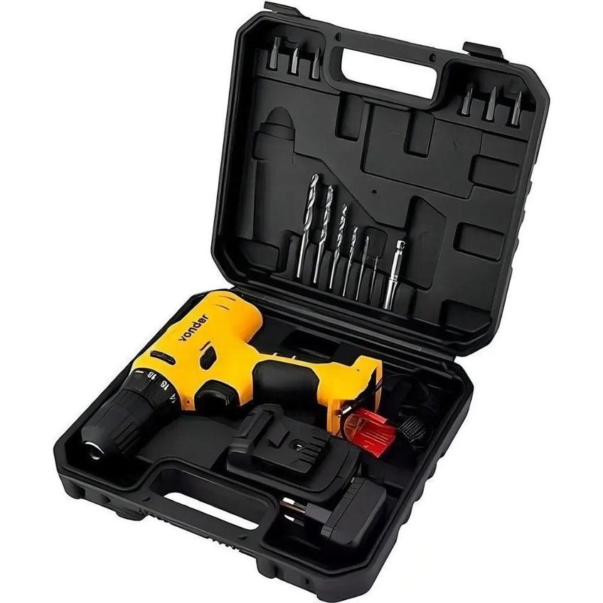 Parafusadeira Furadeira Vonder Pfv 120 Com Bateria 12v Fonte Bivolt - imagem 5