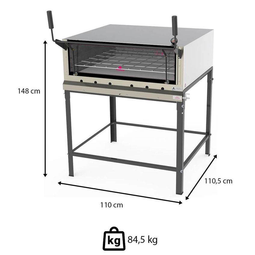 Forno Refratário Progás Em Inox A Gás Prp-900 G3 P47504 - imagem 3