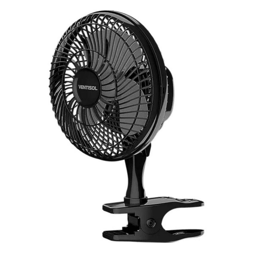 Mini Ventilador Ventisol 3 Velocidades 20cm 3 Pás Preto 220v - imagem 5