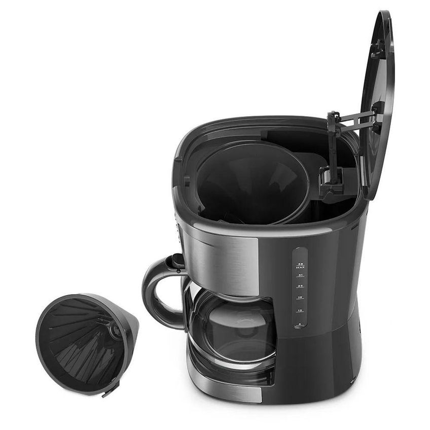 Cafeteira Elétrica Electrolux Ecm30 1,5l 38 Xícaras Preto Com Detalhes Em Inox 110v - imagem 4