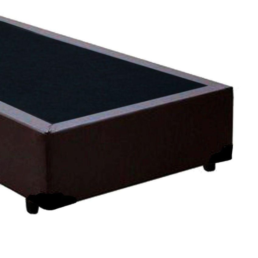 Cama Box Solteiro Homequeen Courino Marrom Homequeen - imagem 2