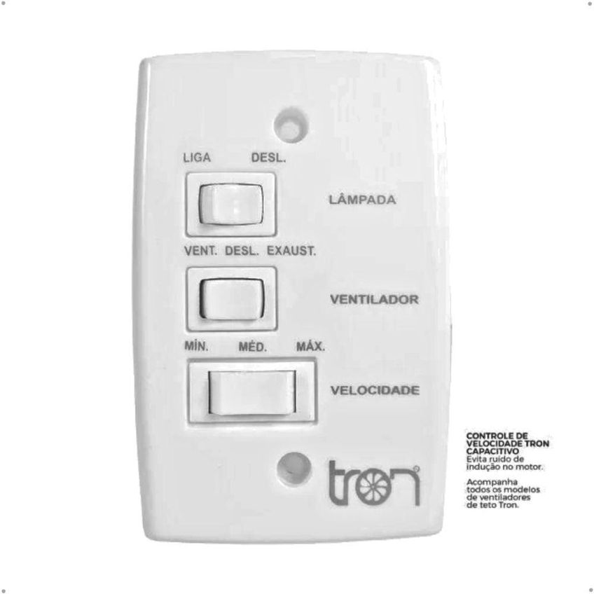 Ventilador De Teto Tron 130W 4 Pás Branco Mareiro 220V - imagem 3