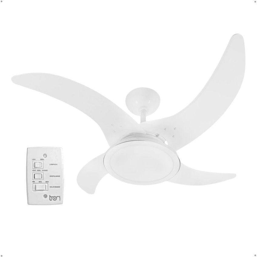 Ventilador De Teto Tron 130W 4 Pás Branco Mareiro 220V - imagem 4