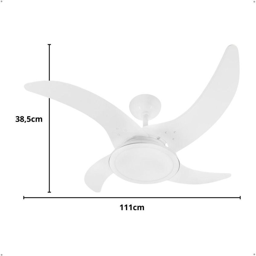 Ventilador De Teto Tron 130W 4 Pás Branco Mareiro 220V - imagem 5