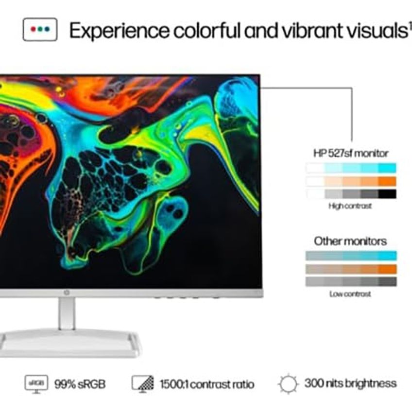 Monitor HP 27" Full HD IPS 100Hz 99% sRGB Preto/Prata - imagem 2