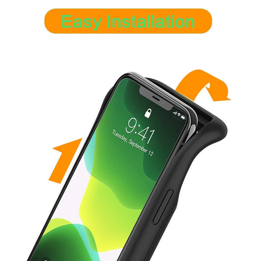 Capa Com Bateria Yingykj Para Iphone 11 Pro 7000 mAh Preta - imagem 4