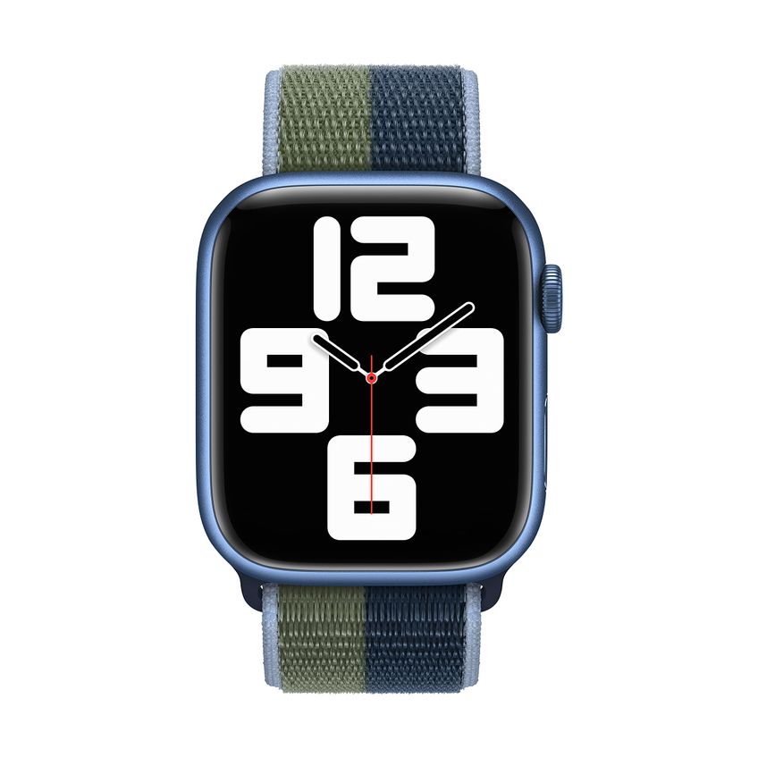 Pulseira Apple Watch Sport Loop Abyss Azul/Verde Musgo 45 Mm - imagem 3