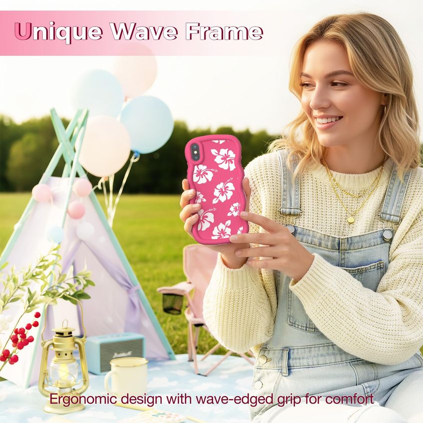Capa Case Para iPhone XS Max Com Hibisco Ondulado - imagem 4