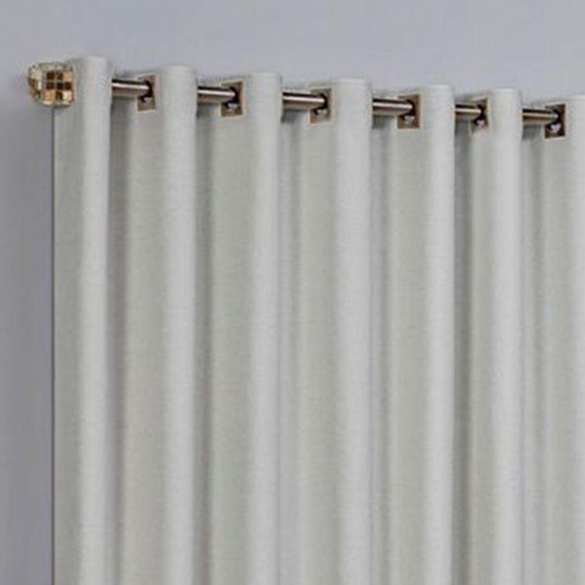 Cortina Blackout Linho Para Varão Linha Nobre Poliéster Para Sala Cinza - imagem 3