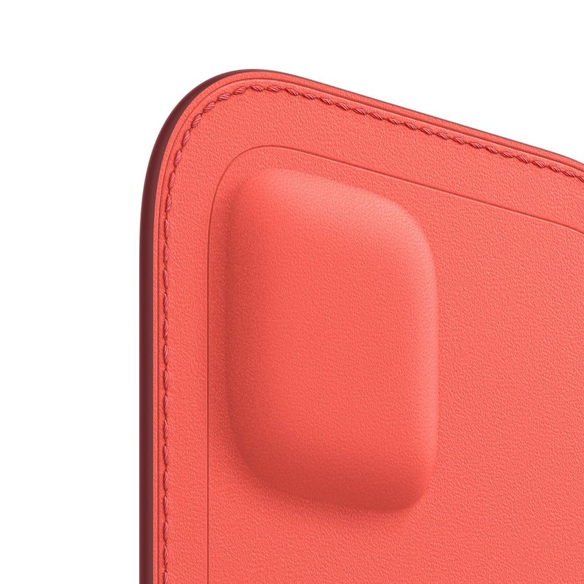 Capa De Couro Para iPhone 12 Pro Max Com MagSafe Pink Citrus - imagem 3