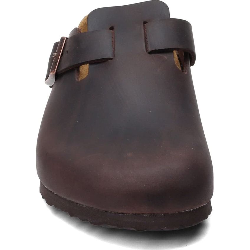 Clog Birkenstock Boston Unissex Em Couro Oleado Habana 38eu - imagem 2