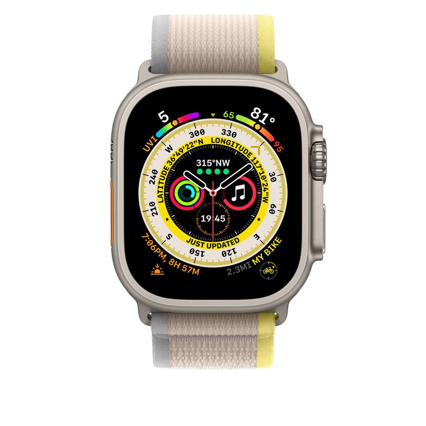 Pulseira Apple Watch Trail Loop Amarelo/bege Para 49 Mm - M/l - imagem 3