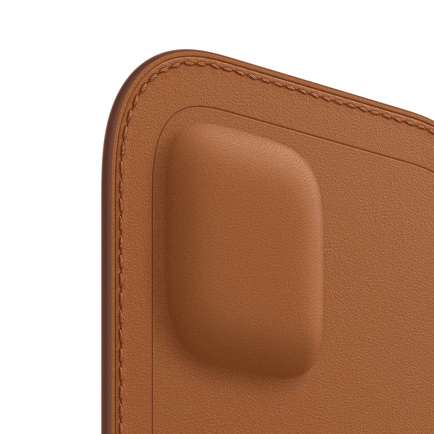 Mini Capa De Couro Para iPhone 12 Apple Com Selim MagSafe Marrom - imagem 3
