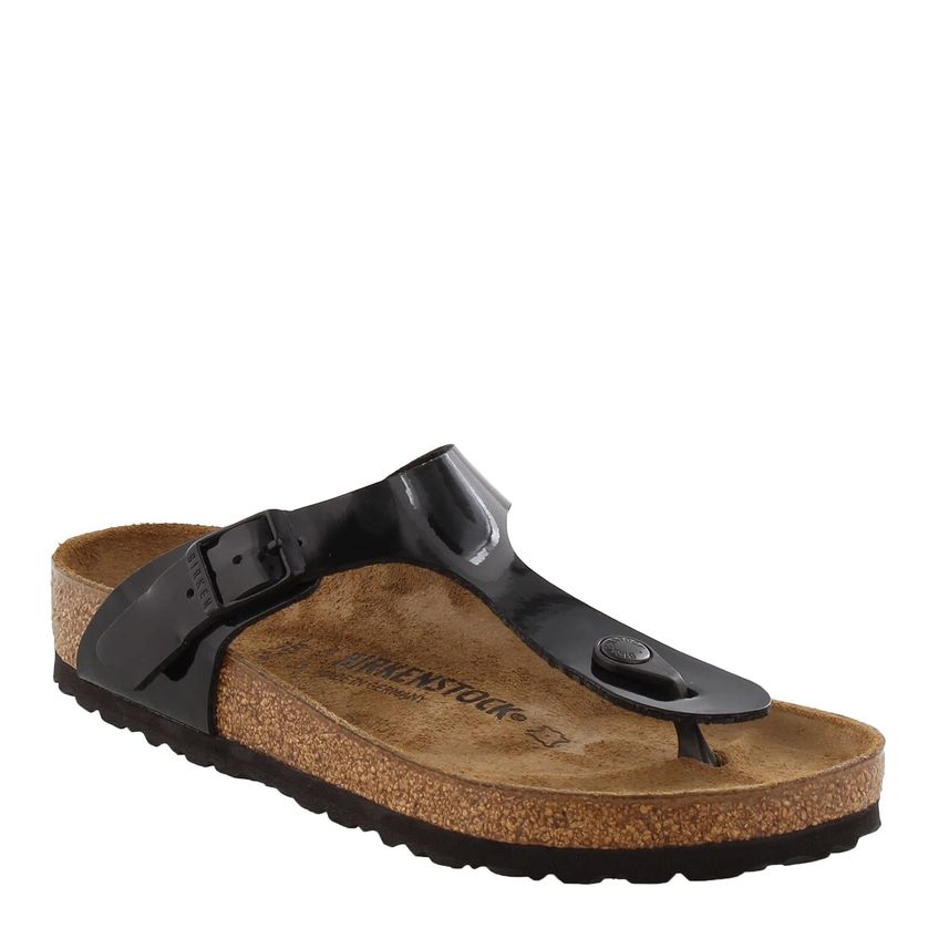 Sandália De Tirante Birkenstock 38 Eu Preto Envernizado - imagem 2