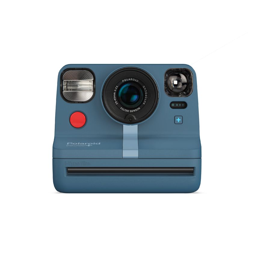 Câmera De Filme Instantâneo Polaroid Now+ Azul Cinza Com Filtro De Lente - imagem 2