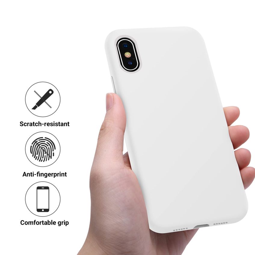 Capa Otofly Para iPhone X/XS 5,8" Silicone Líquido Branca - imagem 4