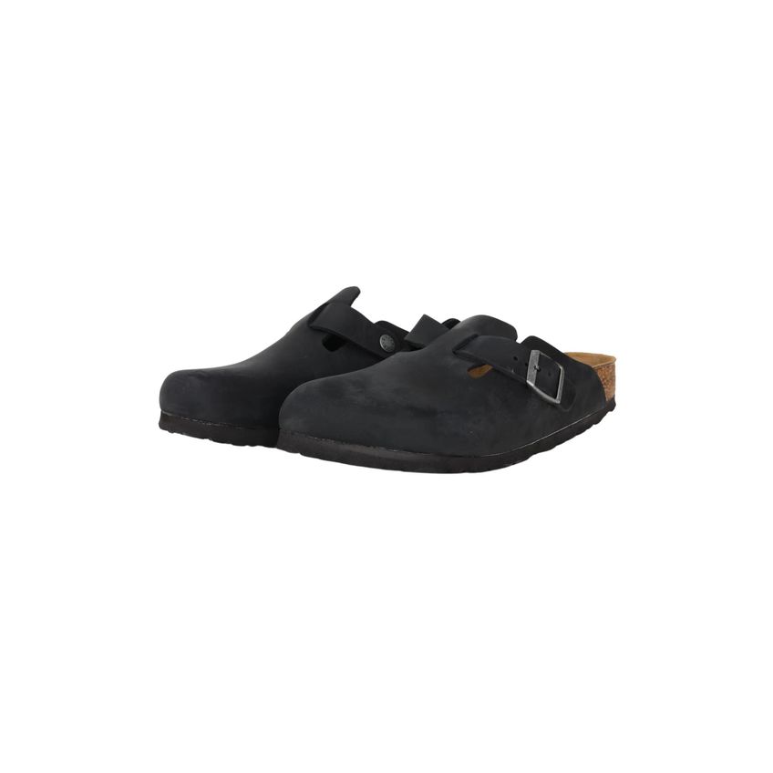 Tamanco Birkenstock Boston Classic Arch Black Oleado Em Couro 43m - imagem 2