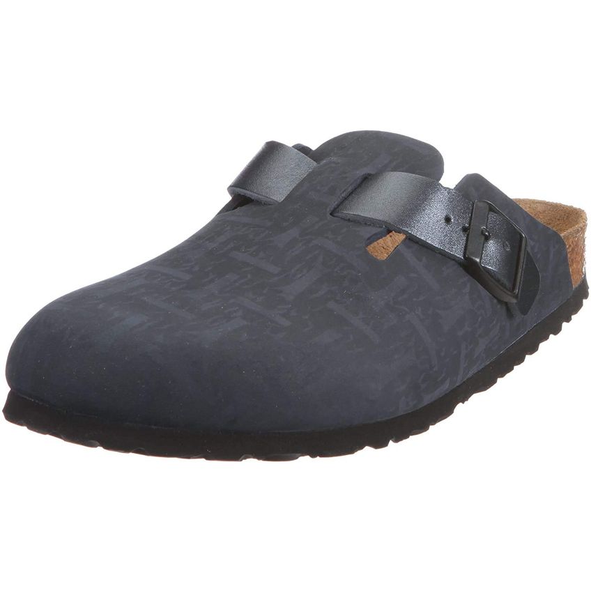 Tamanco Birkenstock Boston Classic Arch Black Oleado Em Couro 43m - imagem 4