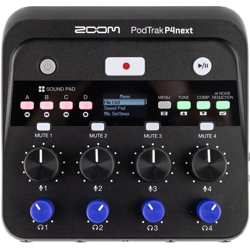 Gravador De Podcast Zoom Podtrak P4next + Kit De Microfones Zdm-1 - imagem 3