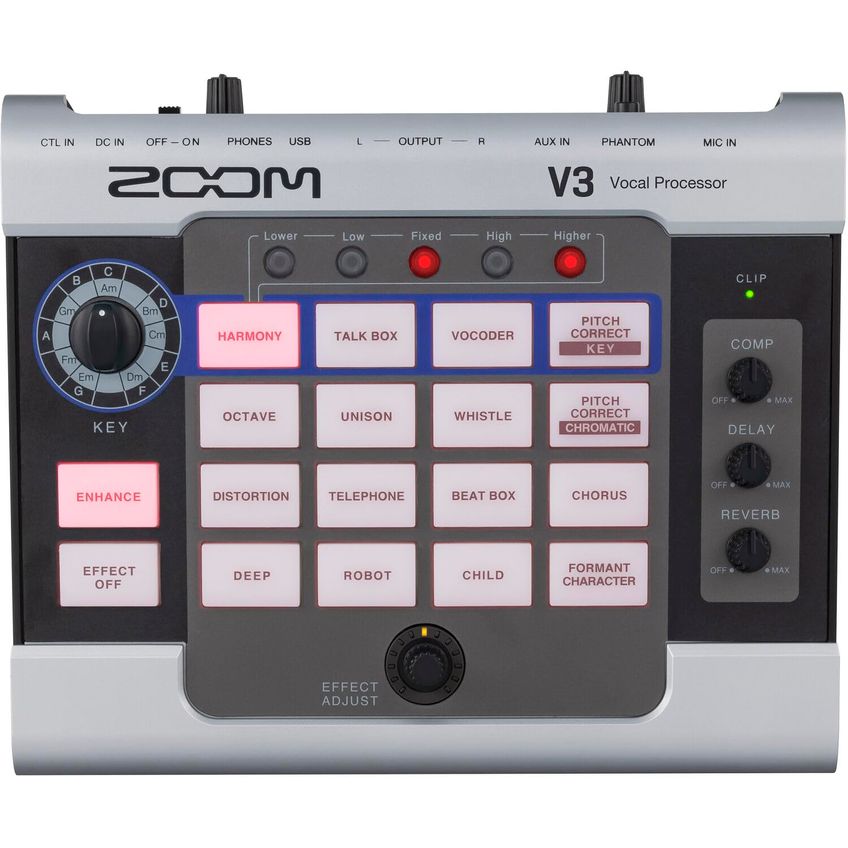 Processador Vocal Zoom V3 Harmonia E Correção De Afinação - imagem 3