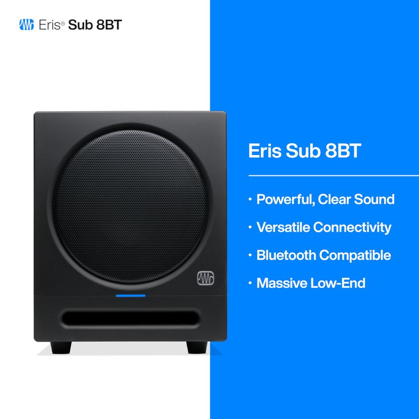 Subwoofer Alimentado Presonus Eris Sub 8bt Bluetooth De 8 Polegadas - imagem 2
