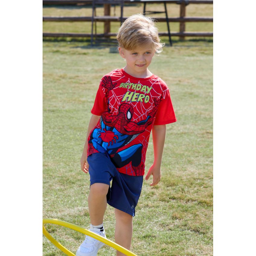 Camiseta Infantil Disney Marvel Homem-aranha Aniversário Herói Algodão - imagem 3