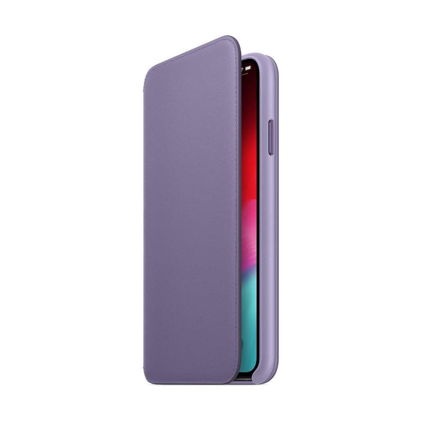 Capa Apple iPhone XS Max Em Couro Folio Lilás - imagem 4