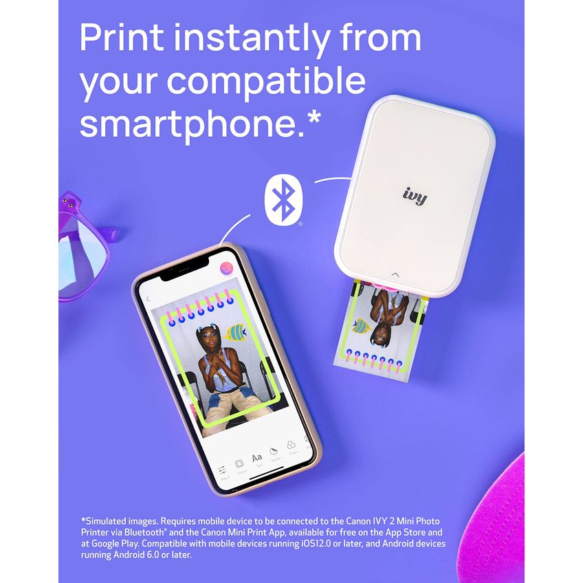 Impressora Fotográfica Canon Ivy 2 Mini Print Ios Android Pure White - imagem 2