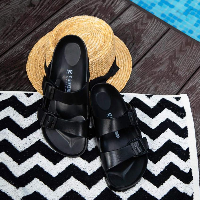 Sandálias Birkenstock Arizona Eva Masculinas, Preto, Tamanho 13 (médio US) - imagem 2