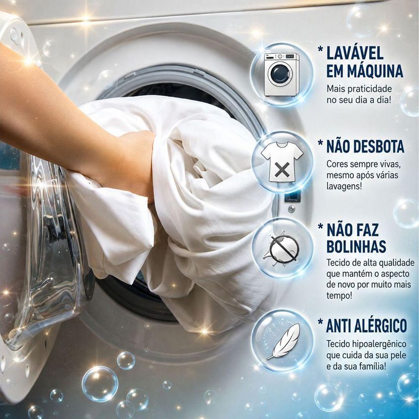 Jogo De Cama Quality King 100% Poliéster Micropercal 600 Fios Cinza Casa Show Enxovais - imagem 3