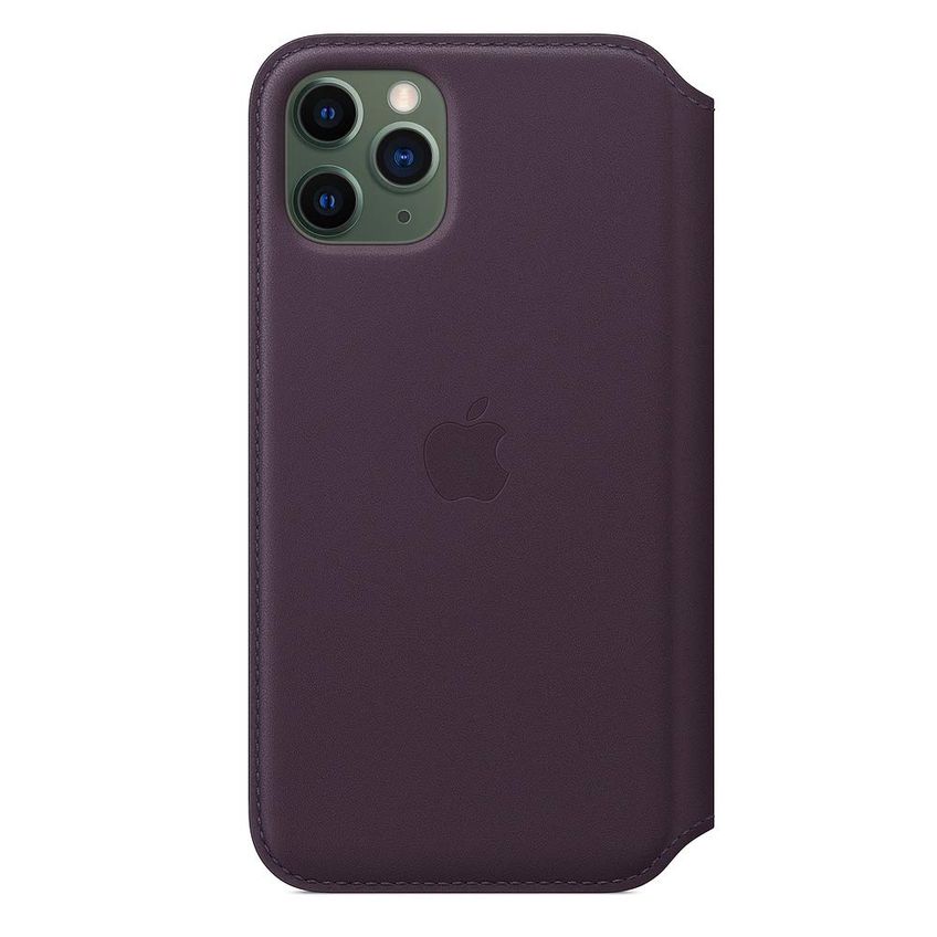 Capa Folio De Couro Para Apple iPhone 11 Pro Na Cor Berinjela - imagem 3