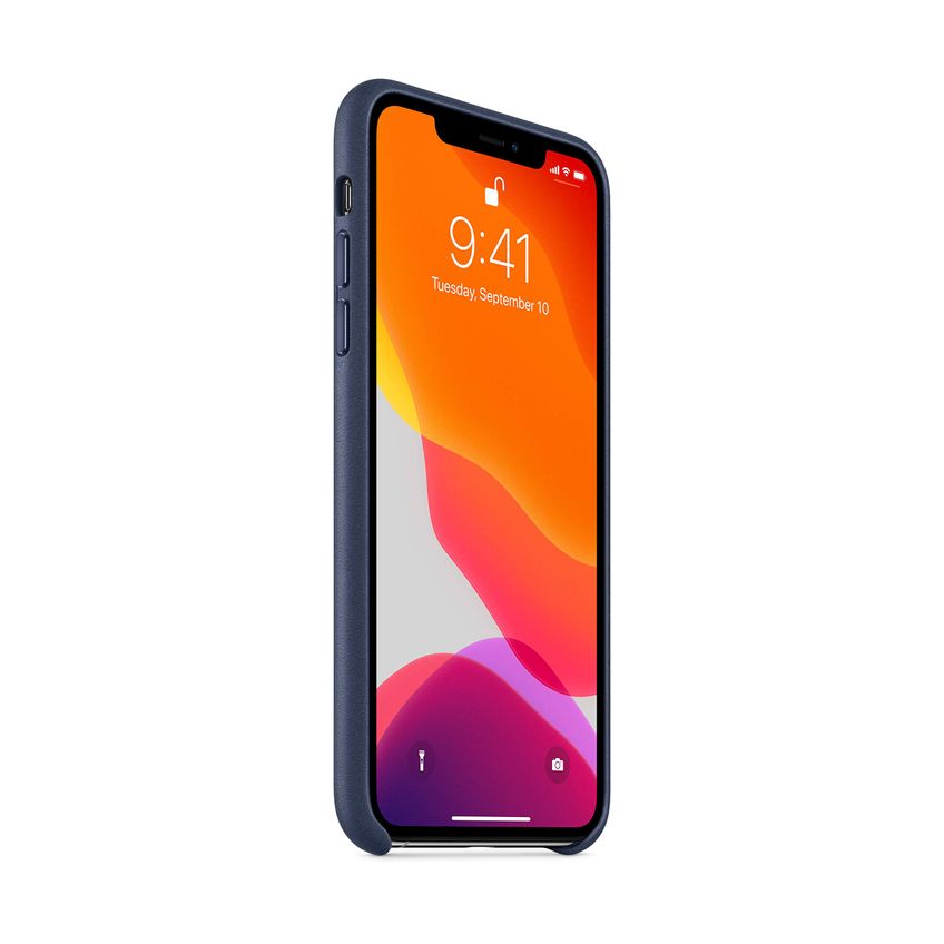 Capa De Couro Para Apple Iphone 11 Pro Max - Azul Meia-noite - imagem 3