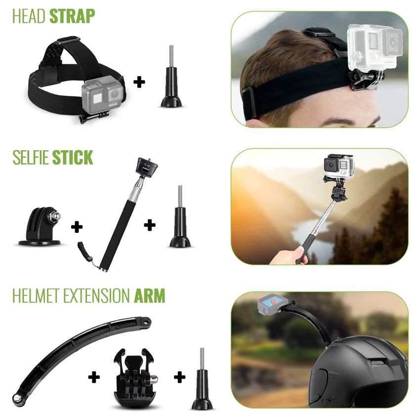 Kit De Acessórios Para Câmera De Ação Diginerds 50 Em 1 Para Gopro - imagem 4