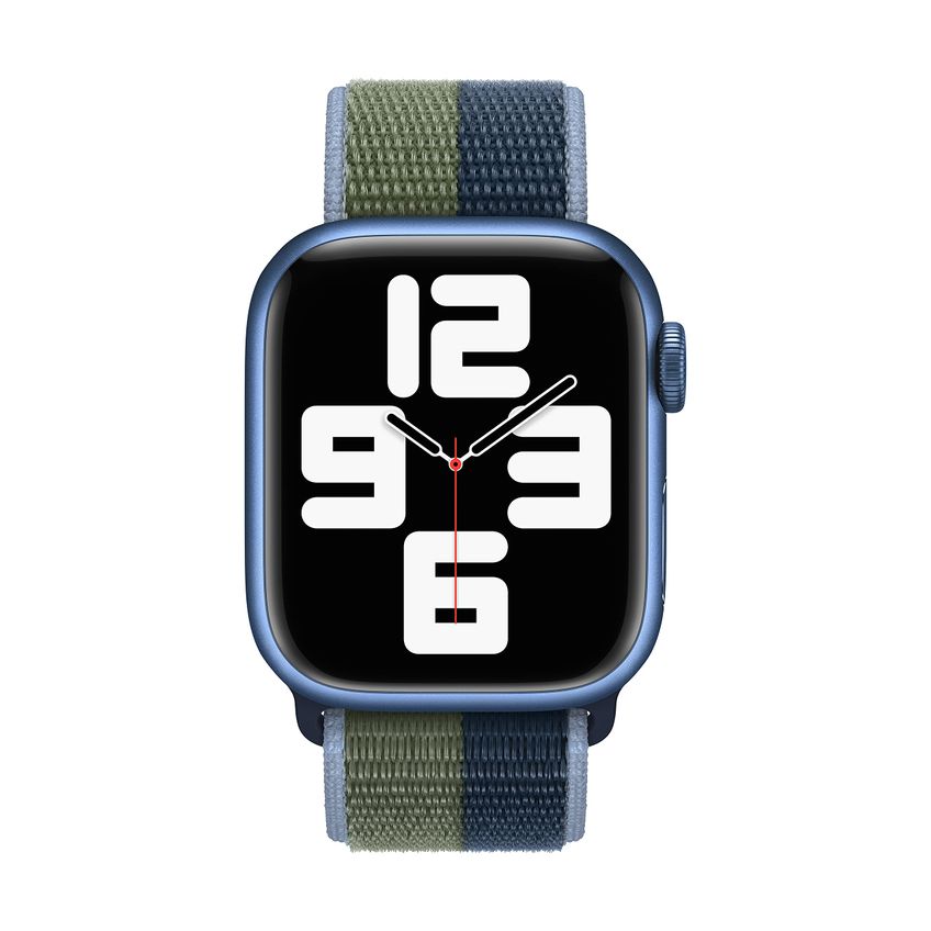 Pulseira Apple Watch Sport Loop Abyss Azul/Verde Musgo 41 Mm - imagem 3