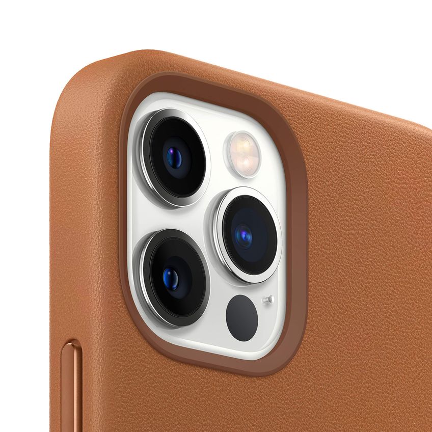 Capa De Telefone Apple Iphone 12 Pro Max Em Couro Com Magsafe Brown - imagem 3