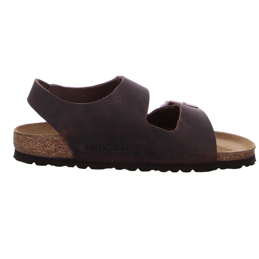 Birkenstock Unissex Milano Sandálias De Couro Marrom Habana 9 Feminino/7 Masculino - imagem 4