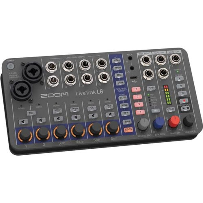 Mesa De Som Zoom Livetrak L-6 De 6 Canais Gravador Digital Portátil - imagem 3