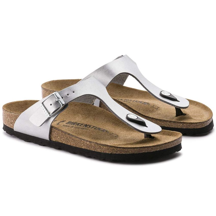 Sandália Feminina Birkenstock Gizeh Prata 36 M Eu/5-5.5 B(m) Us - imagem 4