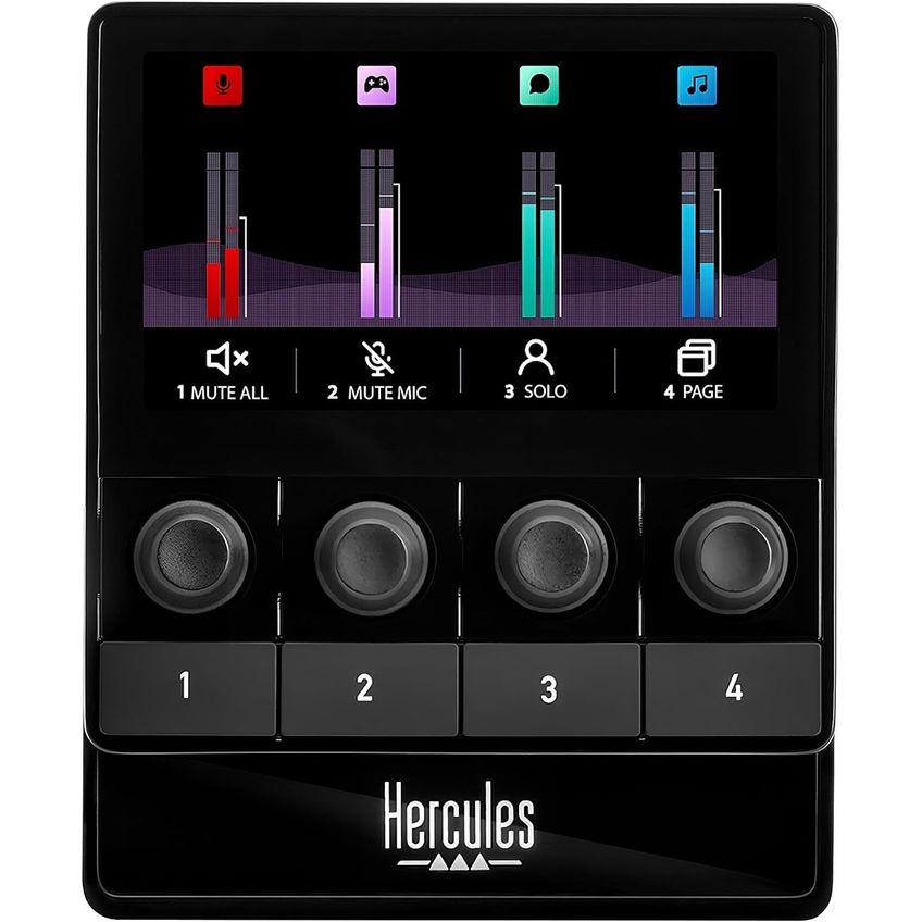 Controlador De Áudio Hercules Stream 100 8 Faixas Lcd Kit - imagem 3