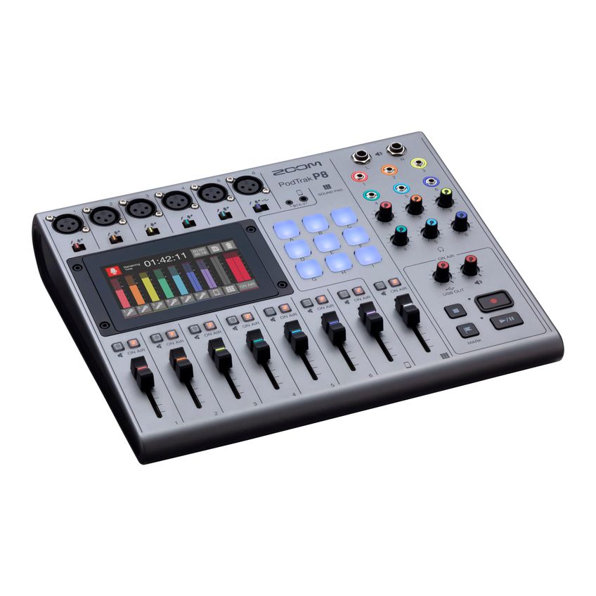 Mixer E Gravador De Podcast Zoom Podtrak P8 Com 6 Entradas - imagem 3